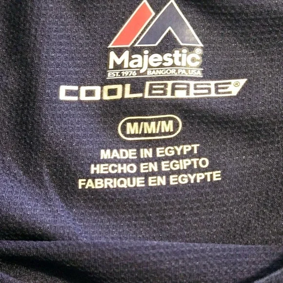 Majestic Boston Red Sox Mens Medium CoolBase Navy Blue Raglan T-Shirt NWT - Picture 4 of 10
